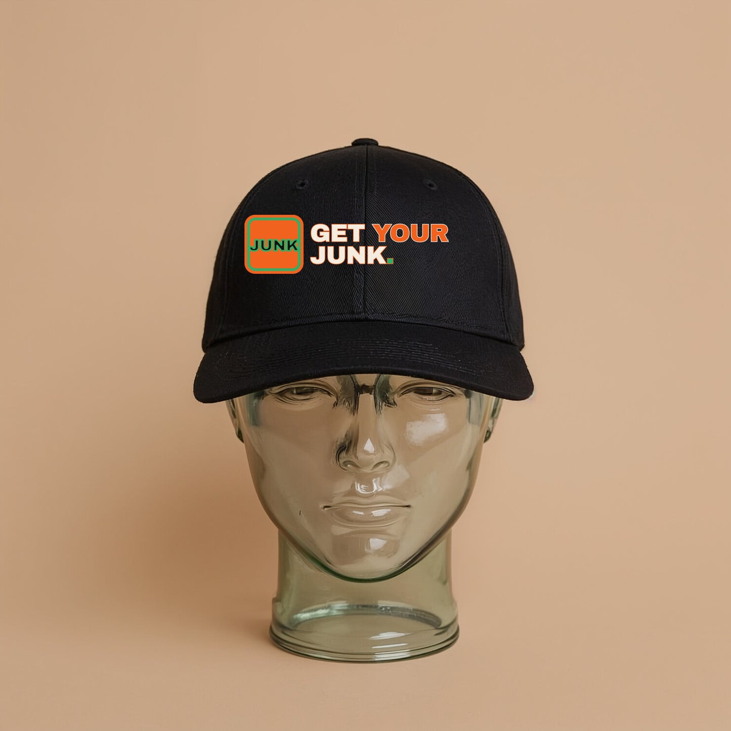 Get Your Junk Cap, black, front