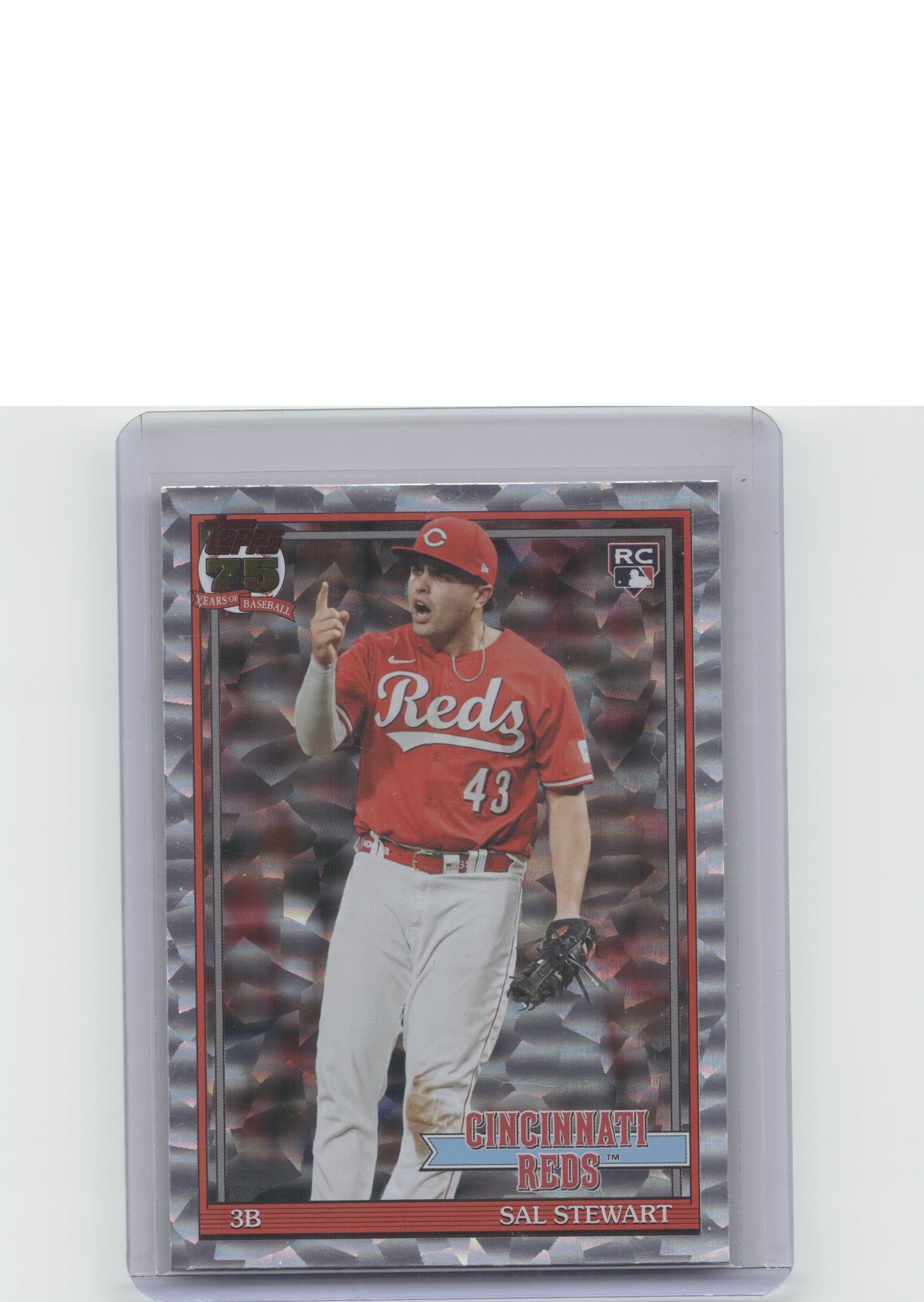 2026 #91B2-13 Sal Stewart 1991 Topps Baseball 35th Anniversary Crackle Foil