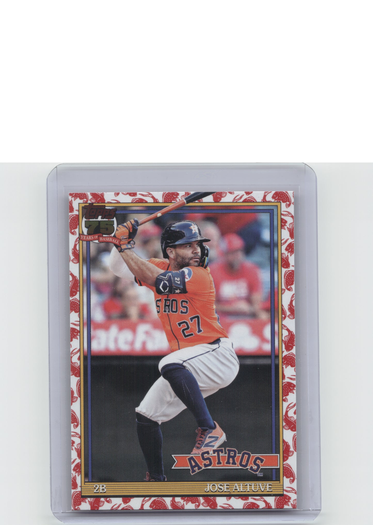 #T91-7 Jose Altuve 1991 Topps Baseball 35th Anniversary Koi Fish