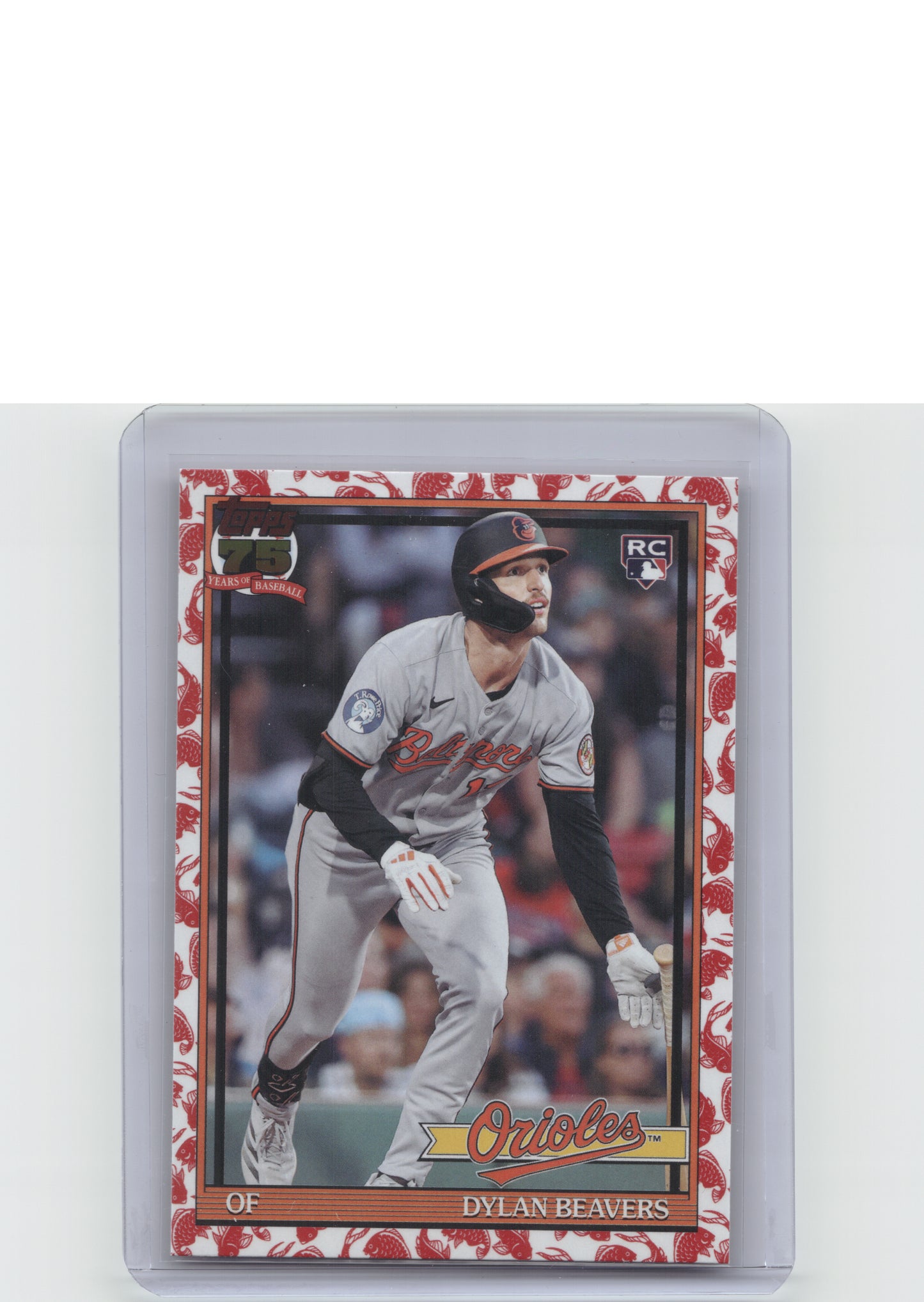 #T91-24 Dylan Beavers 1991 Topps Baseball 35th Anniversary Koi Fish