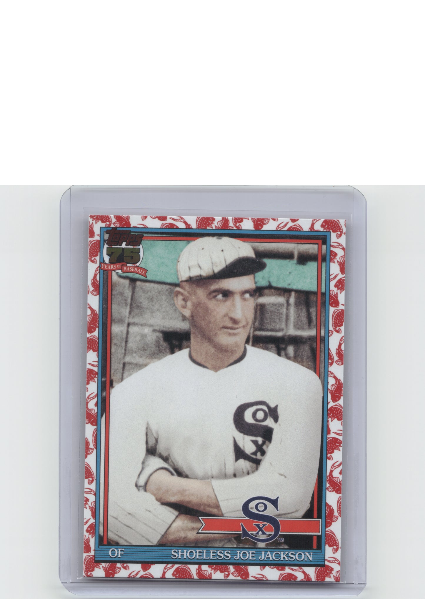 #T91-27 Shoeless Joe Jackson 1991 Topps Baseball 35th Anniversary Koi Fish
