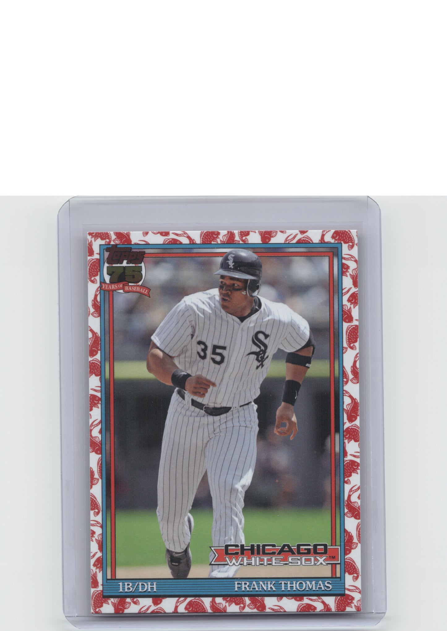 #T91-31 Frank Thomas 1991 Topps Baseball 35th Anniversary Koi Fish