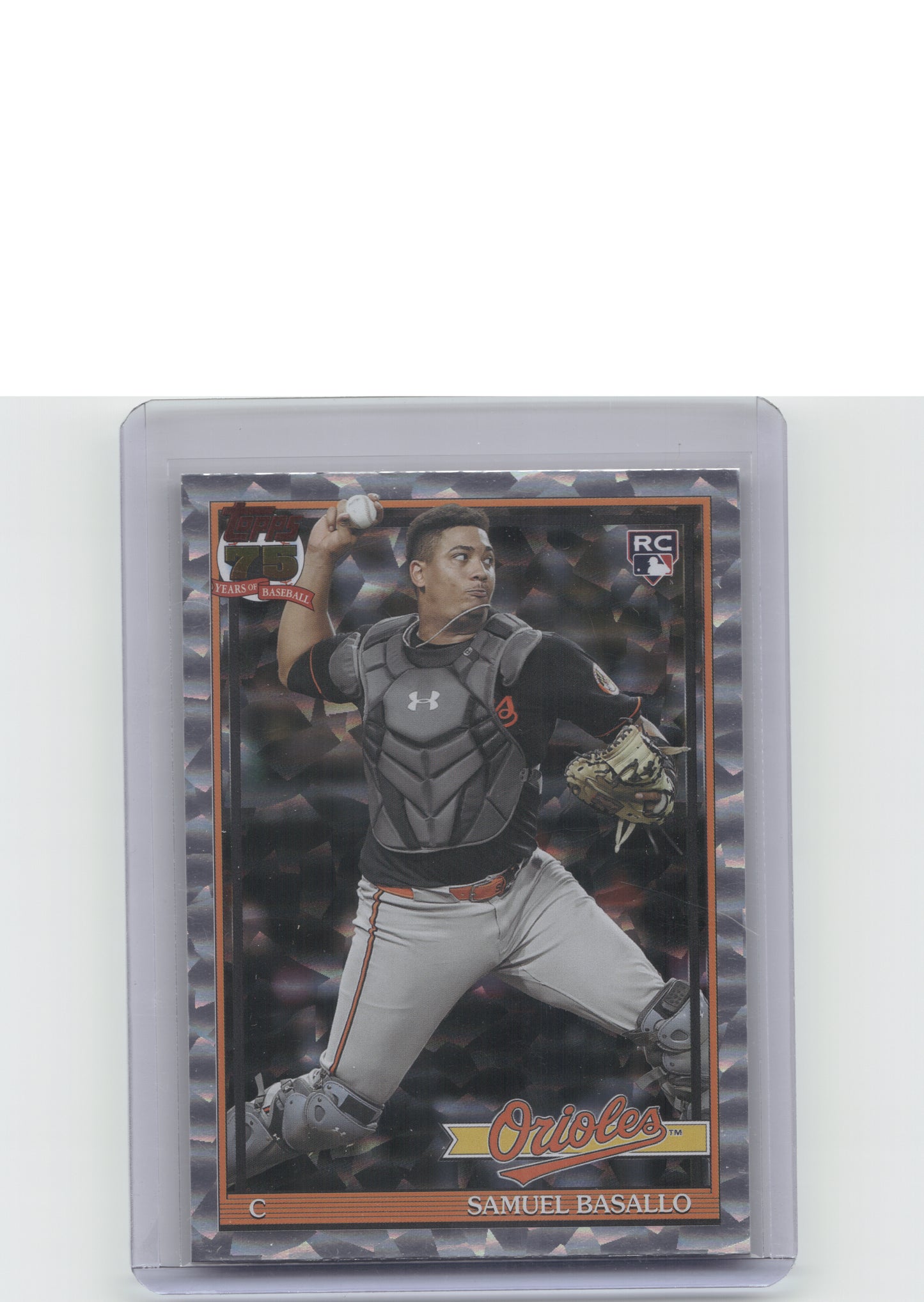 #91B2-29 Samuel Basallo 1991 Topps Baseball 35th Anniversary Crackle Foil