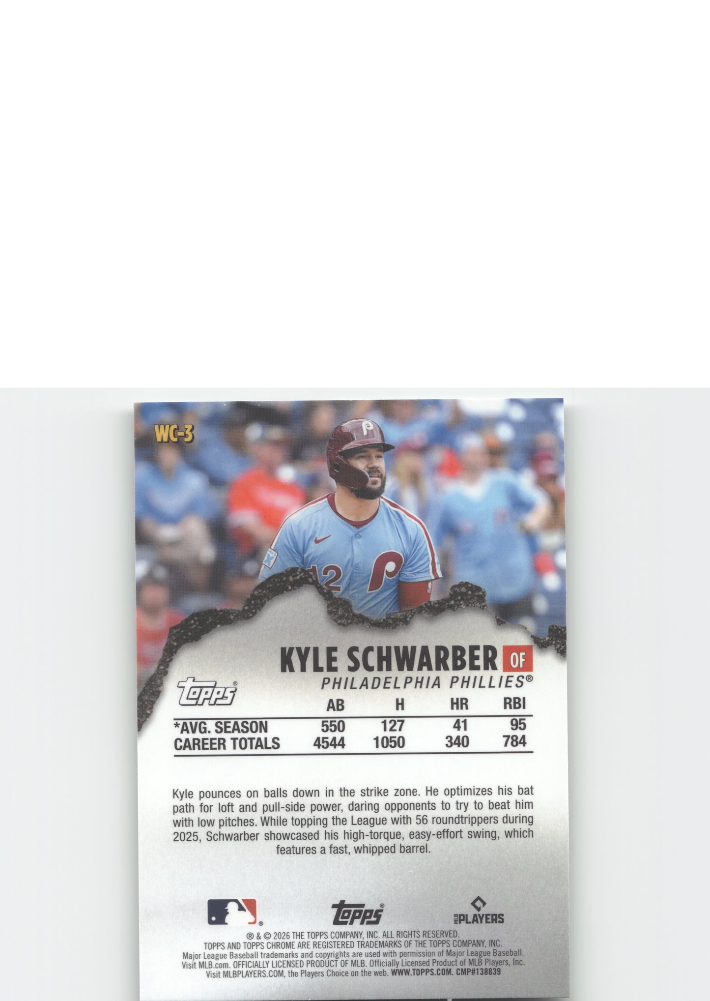 2026 Topps Chrome #WC-3 Kyle Schwarber Wrecking Crew