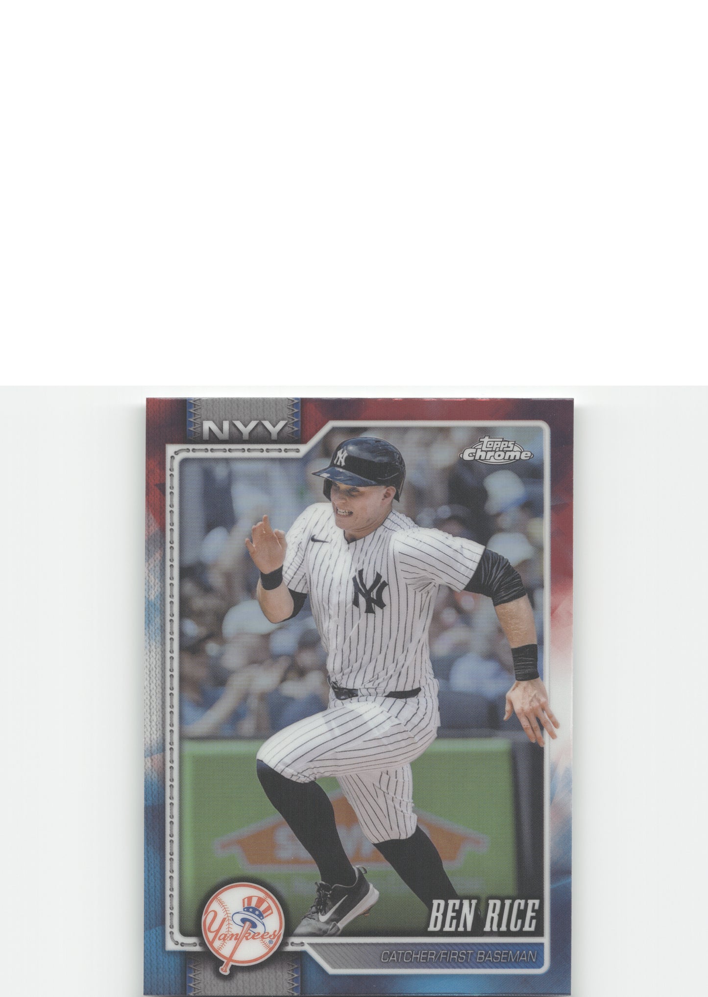 2026 Topps Chrome #295 Ben Rice Red White and Blue Refractors