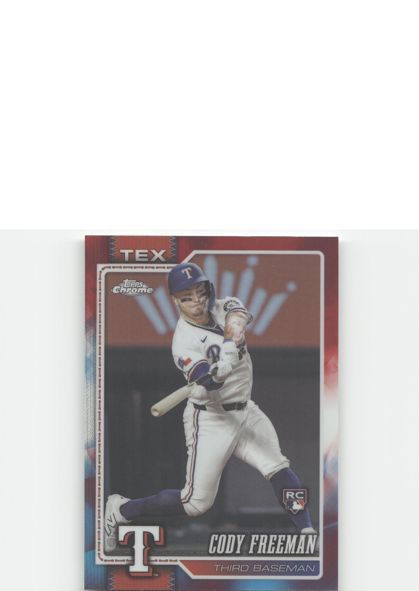 2026 Topps Chrome #255 Cody Freeman Red White and Blue Refractors