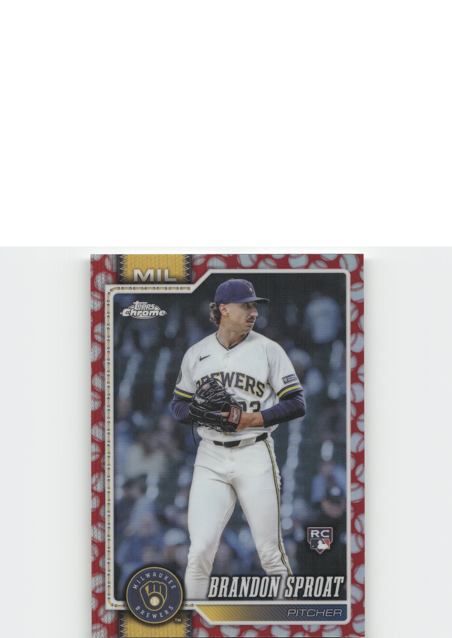 2026 Topps Chrome #59 Brandon Sproat Baseball Seams Refractors