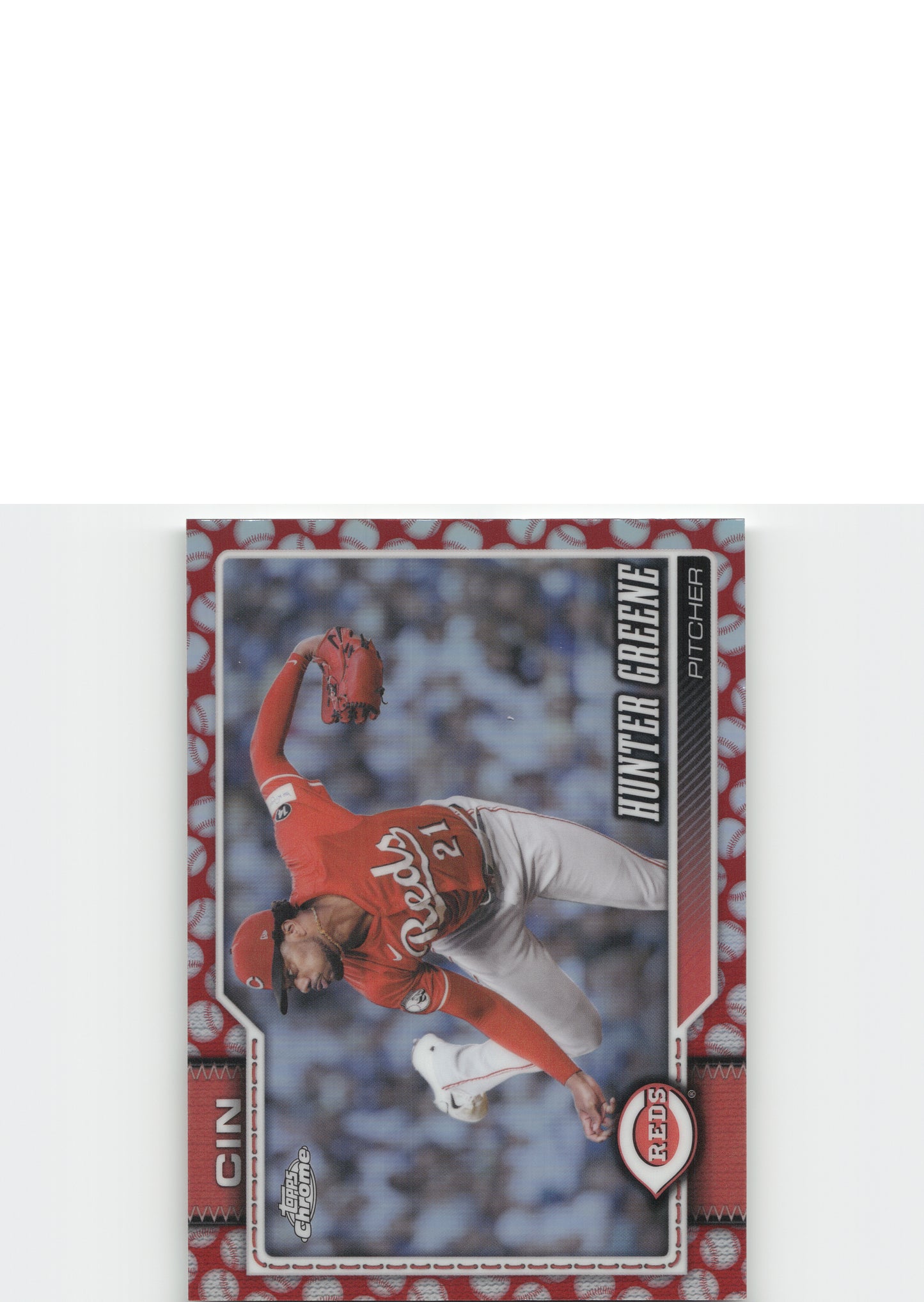 2026 Topps Chrome #135 Hunter Greene Baseball Seams Refractors