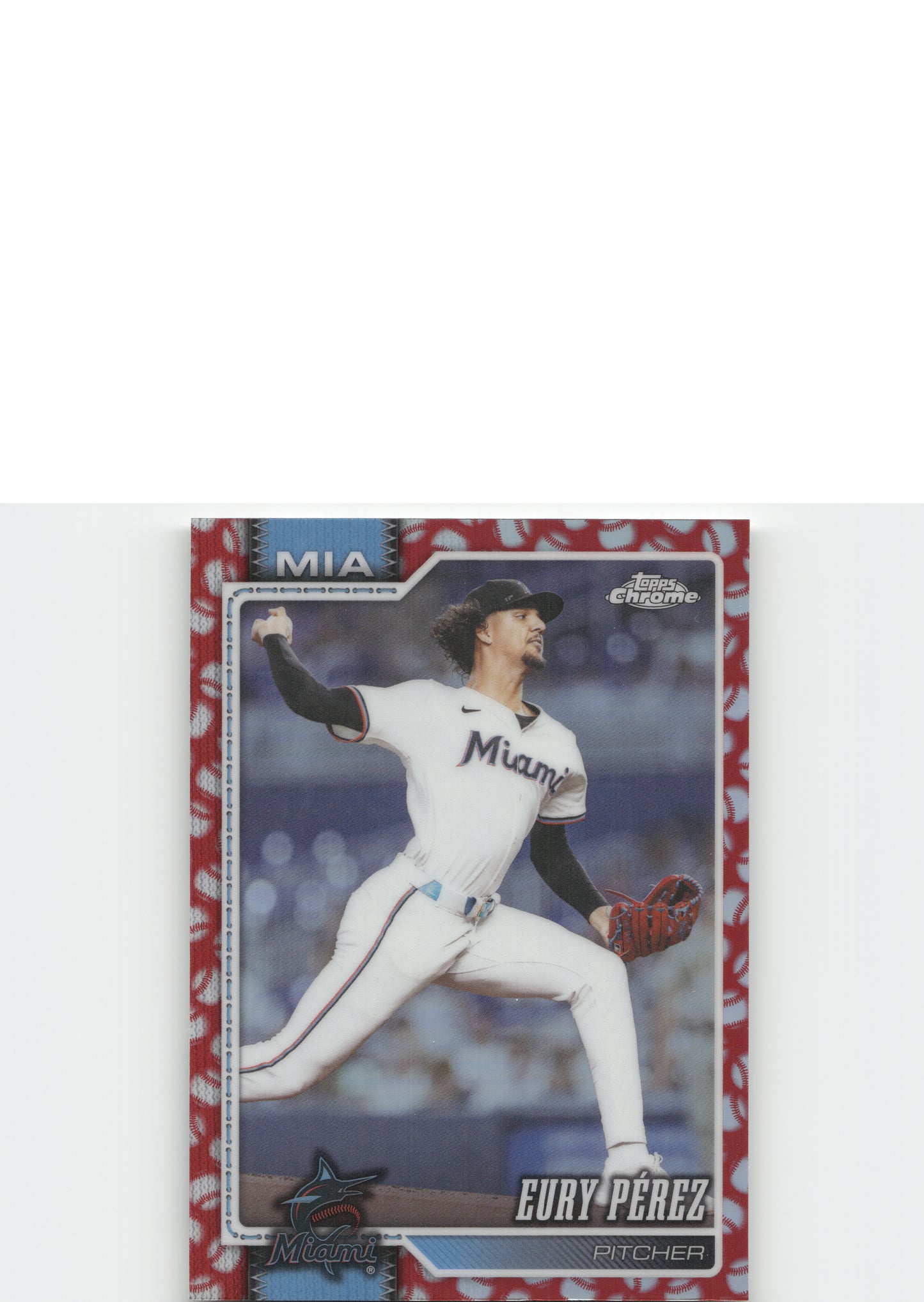 2026 Topps Chrome #38 Eury Pérez Baseball Seams Refractors