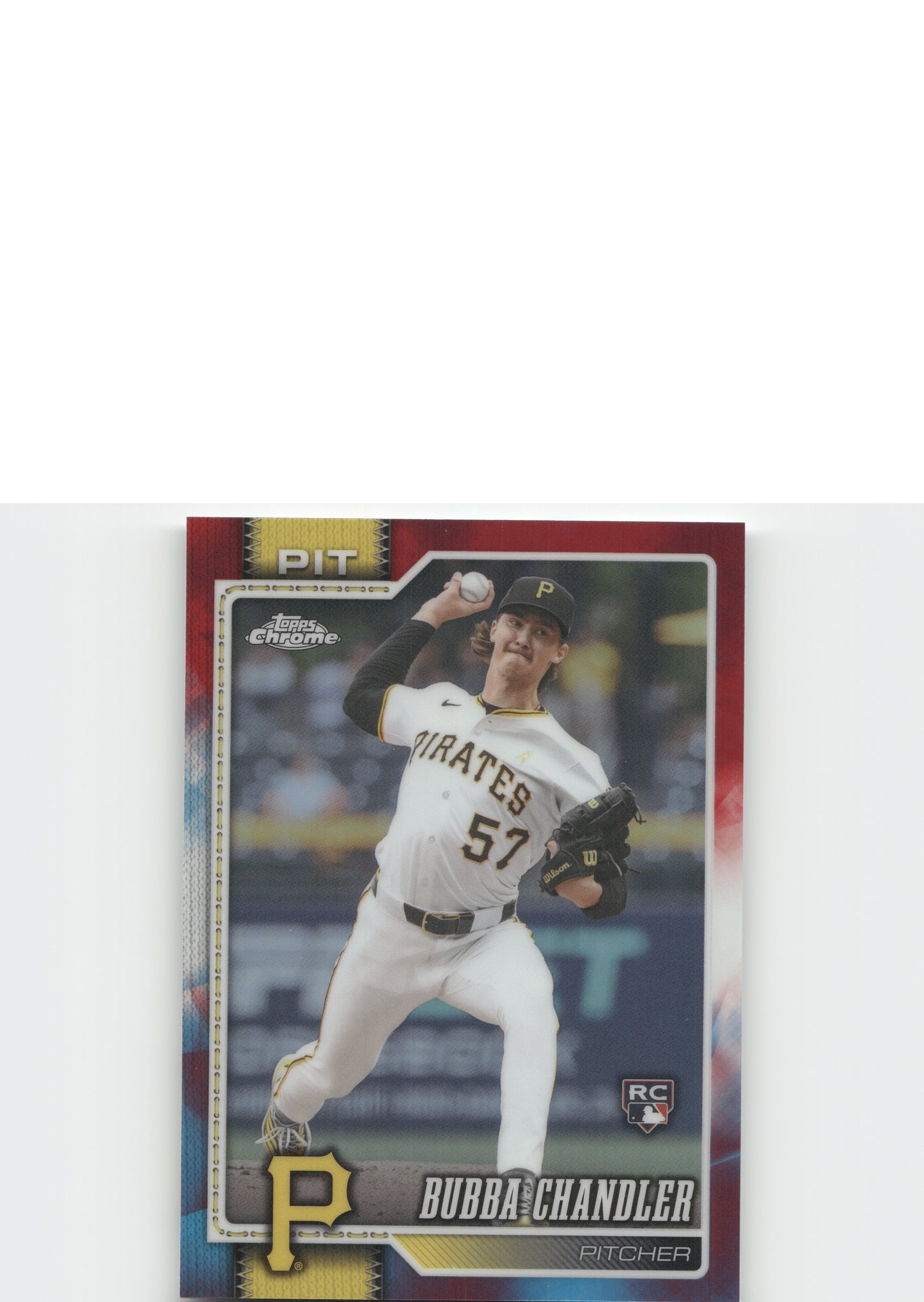 2026 Topps Chrome #93 Bubba Chandler Red White and Blue Refractors